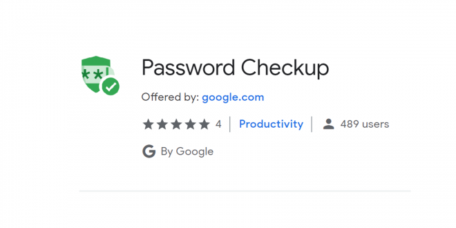 Password Checkup Chrome Extension